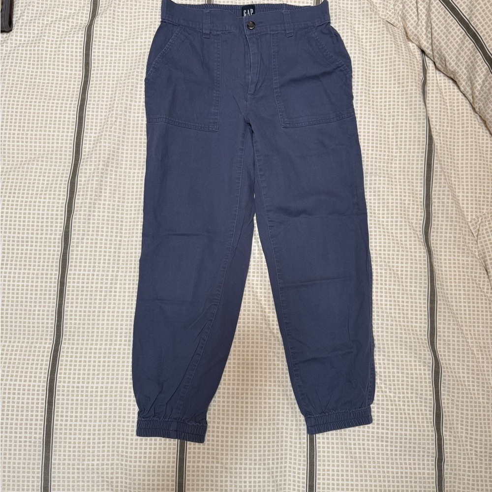GAP Blue Ankle Cropped Pants Relaxed Fit